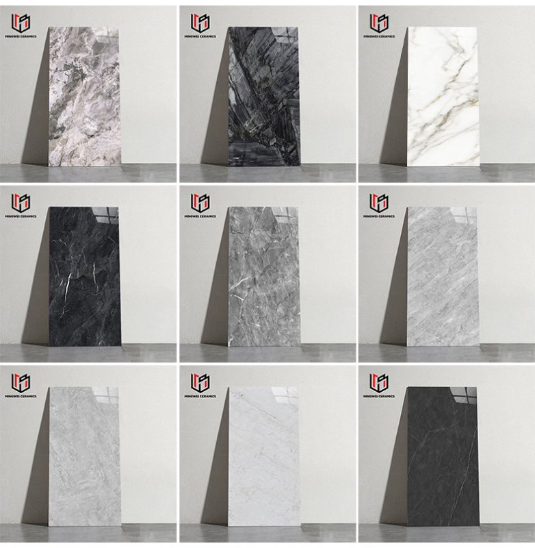 Wholesale Black Luxury Porcelain Glazed Marble Floor Tiles, High Glossy Surface Ceramic Tiles for Bathroom, Kitchen, Living Room, Hotel and Interior Decoration