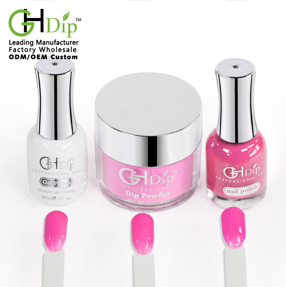 Wholesale Private Label Colored Dipping Nail Acrylic Powder 3 In1 Jars for Nail