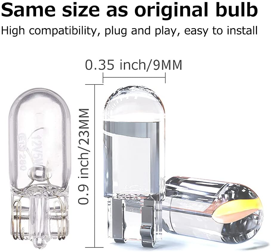 Светодиодная лампа T10 W5W 12В для авто