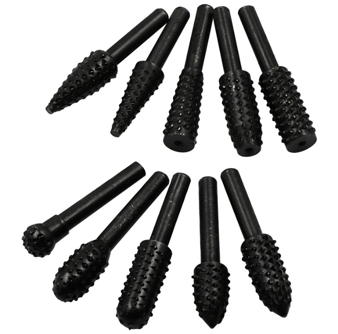 Hand Tool - Rotating File Set, Videa, Carbon Steel-35 HRC-Hardness 20HRC