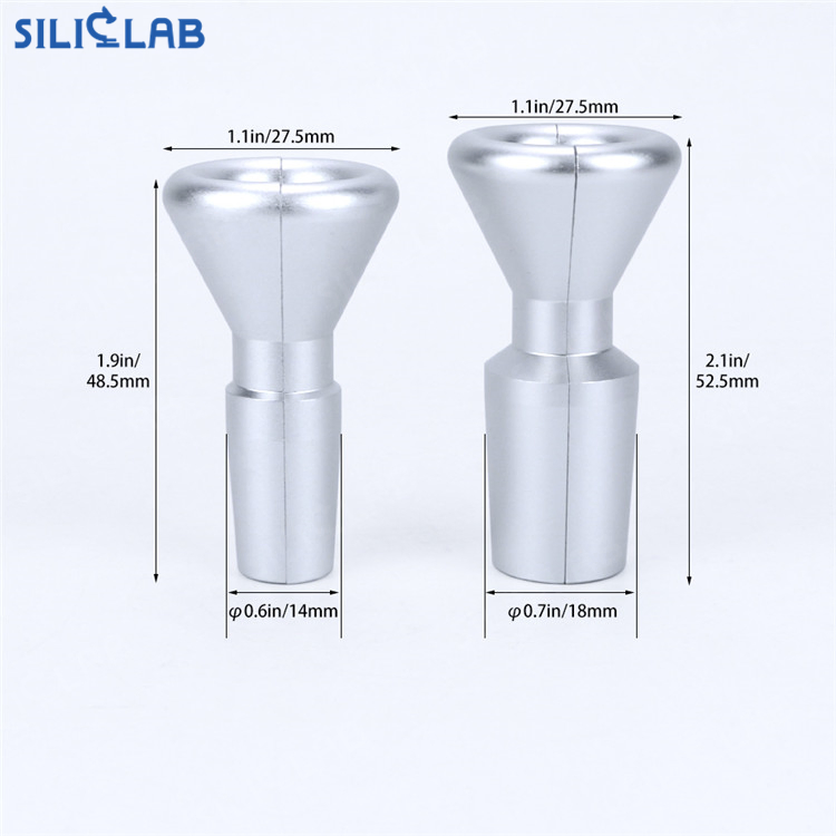 18mm Aluminium Alloy Smoking Tobacco Bowl Pot Strong Magnetic Detachable Two Half Design Bubber Water Pipe Accessories