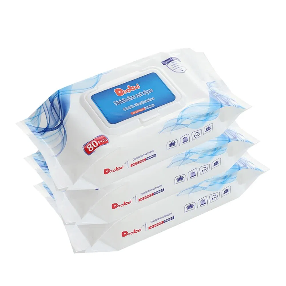 Anti Bacterial 75% Alcohol Disposable Wet Paper Factory Price Superior Quality Wipes