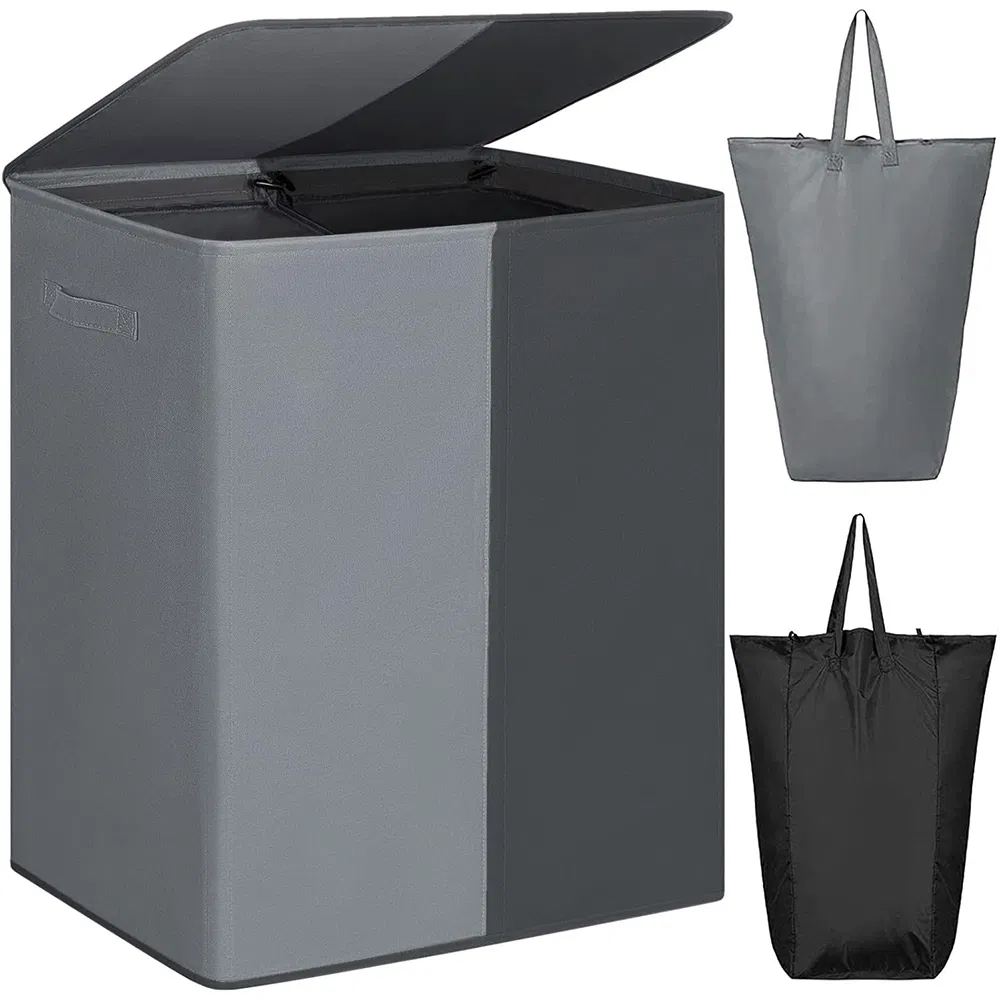 Stylish Laundry Basket for Home Use with Flip-Top and Handle