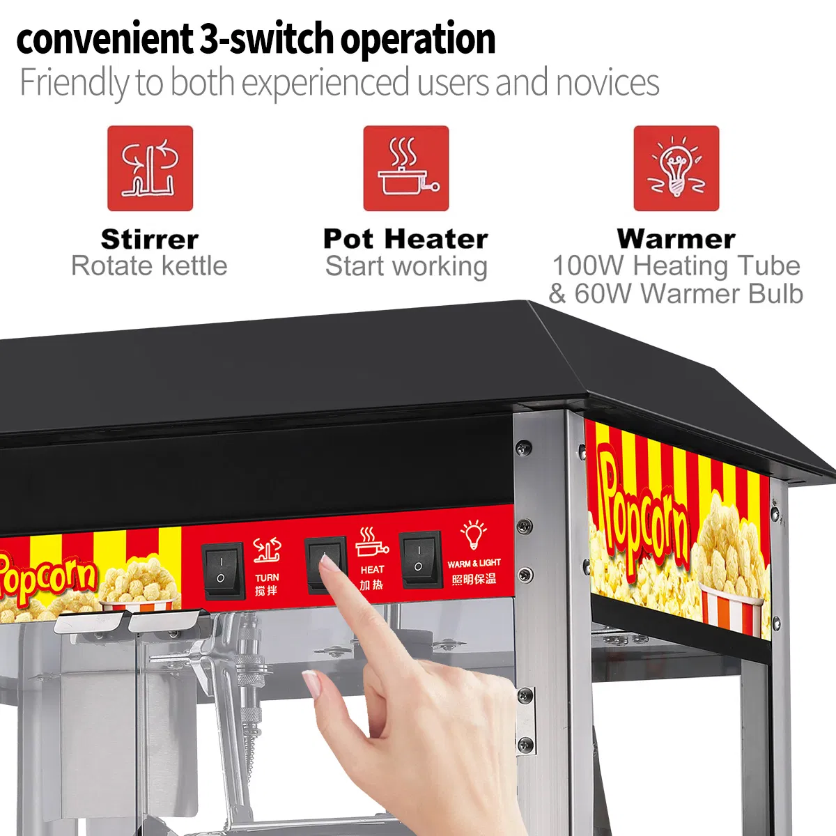Wholesale Semi-Automatic Small Popcorn Machine