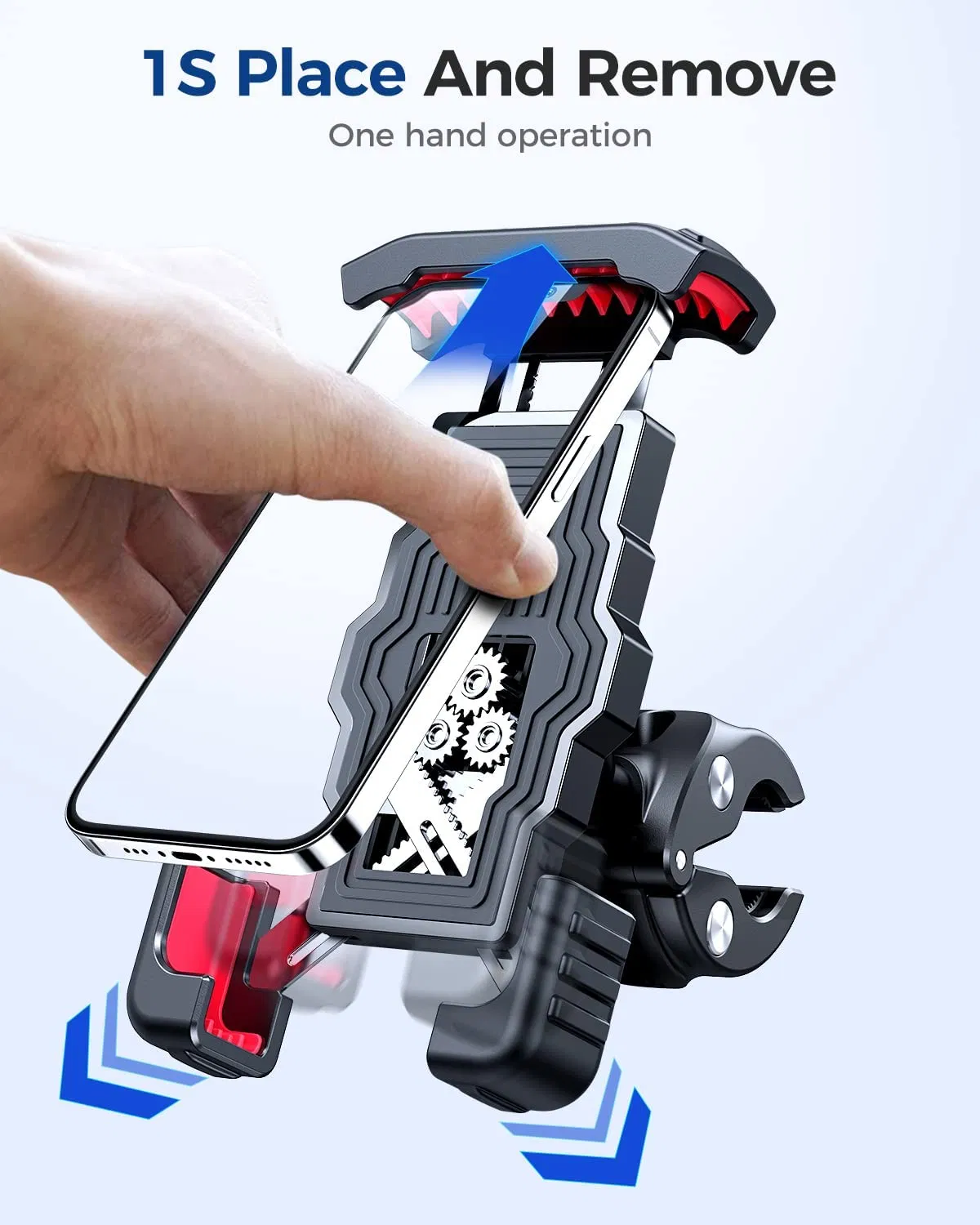 360 Degree Rotation Adjustable Bicycle Motorcycle Phone Mount Automatic Bike Phone Holder Stand