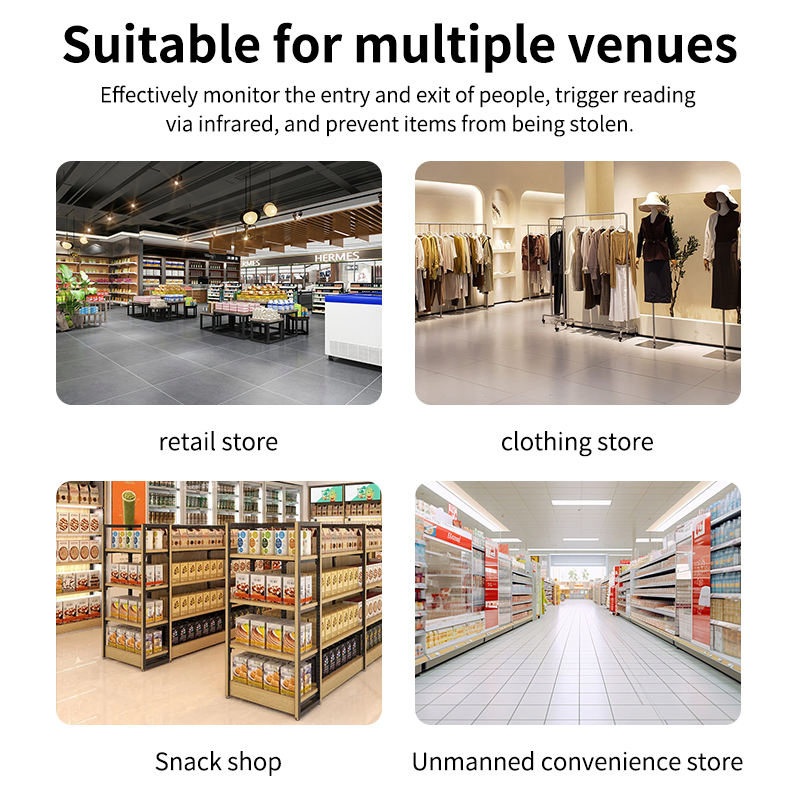 RFID Access Gates Anti-Tailgating Anti-Pinch RFID Theft Deterrent Security Gate RFID Gate Reader