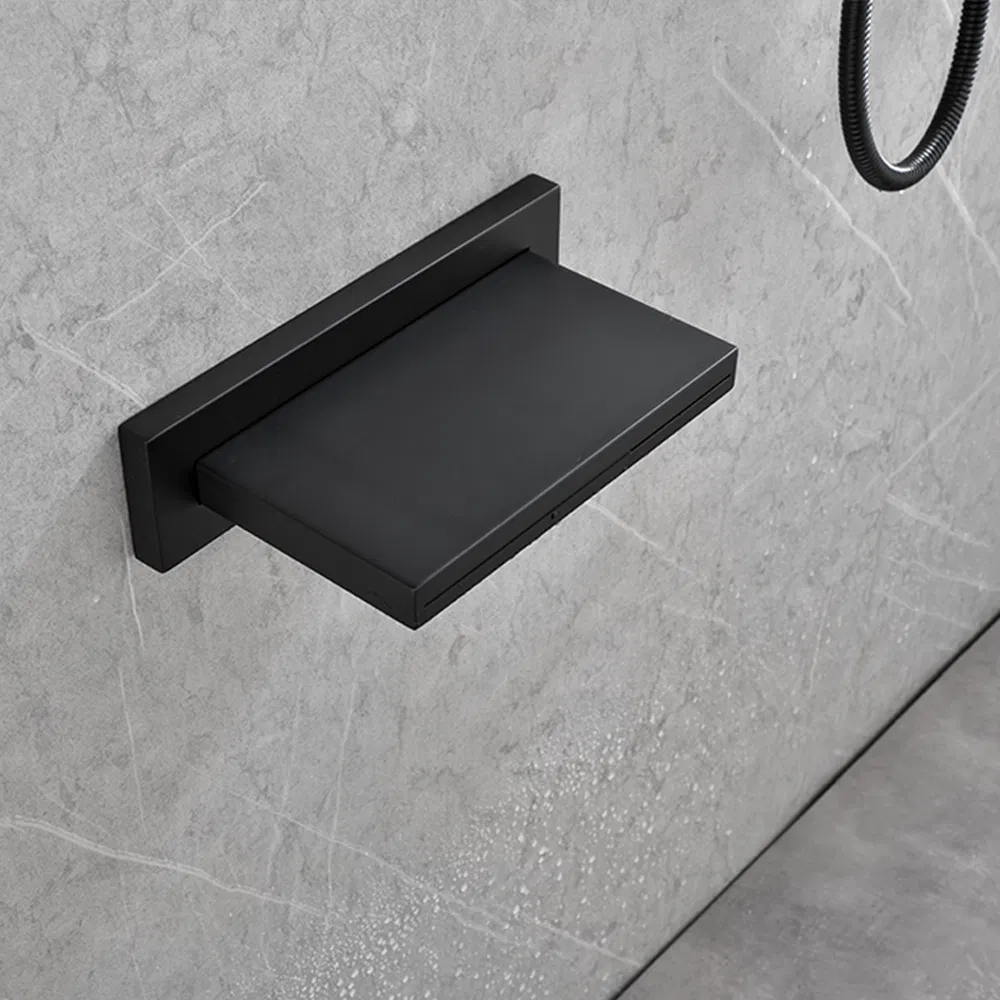 Gun Metal Coating Brass Shower Mixer Wall Exposed Bath Shower Set
