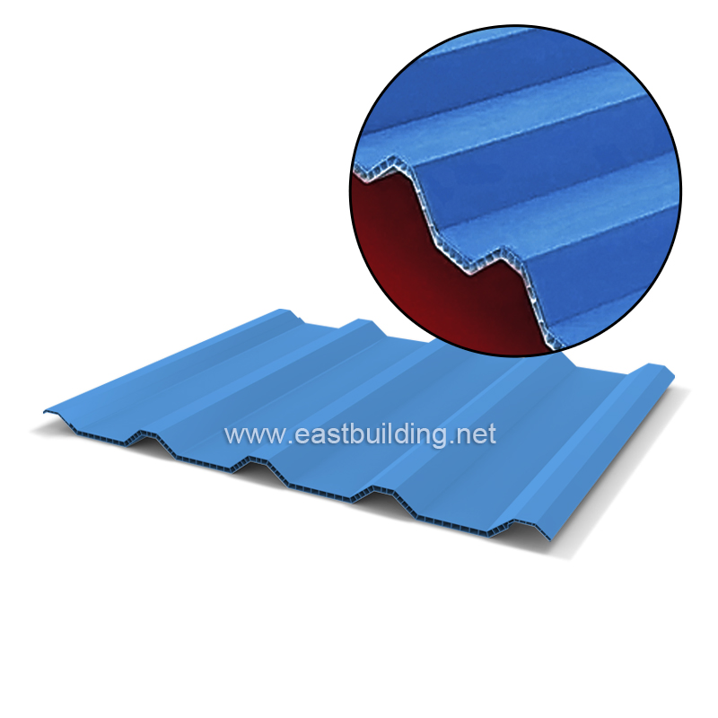 Free Samples PVC Twinwall Hollow Sheet Corrugated PVC Lamina De Plastico for Heat Resistant Ridge Tiles Roof