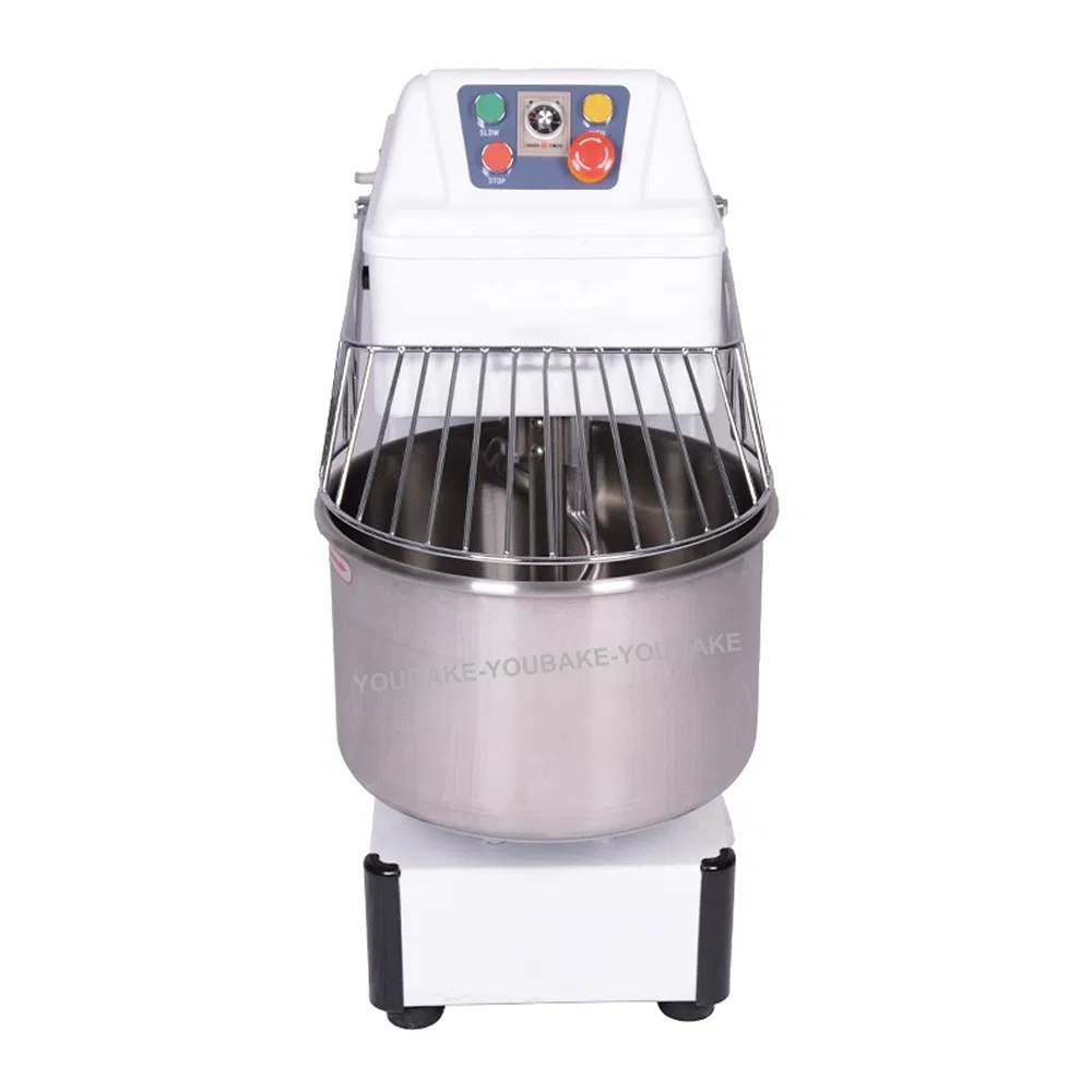 Heavy-Duty Stainless Steel Fixed Standard Spiral Bread Mixer for Commercial Bakery Production