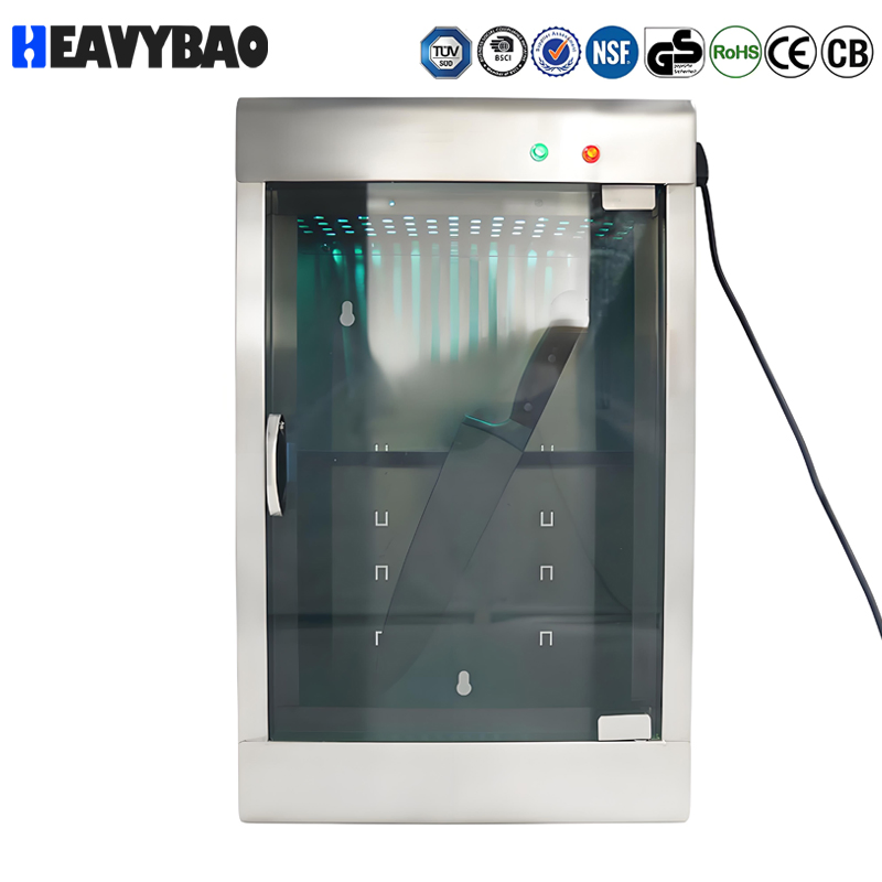 Heavybai Stainless Steel Knife UV Sterilizer Box Tableware Cabinet with Magentic Rack