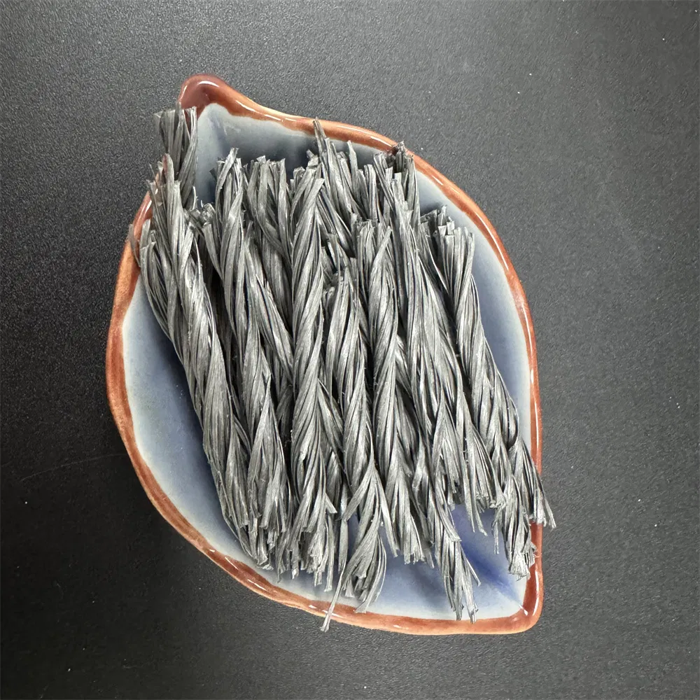 100% PP Raw Material PP Twisted Bunchy Fiber for Enhance Concrete Firmness