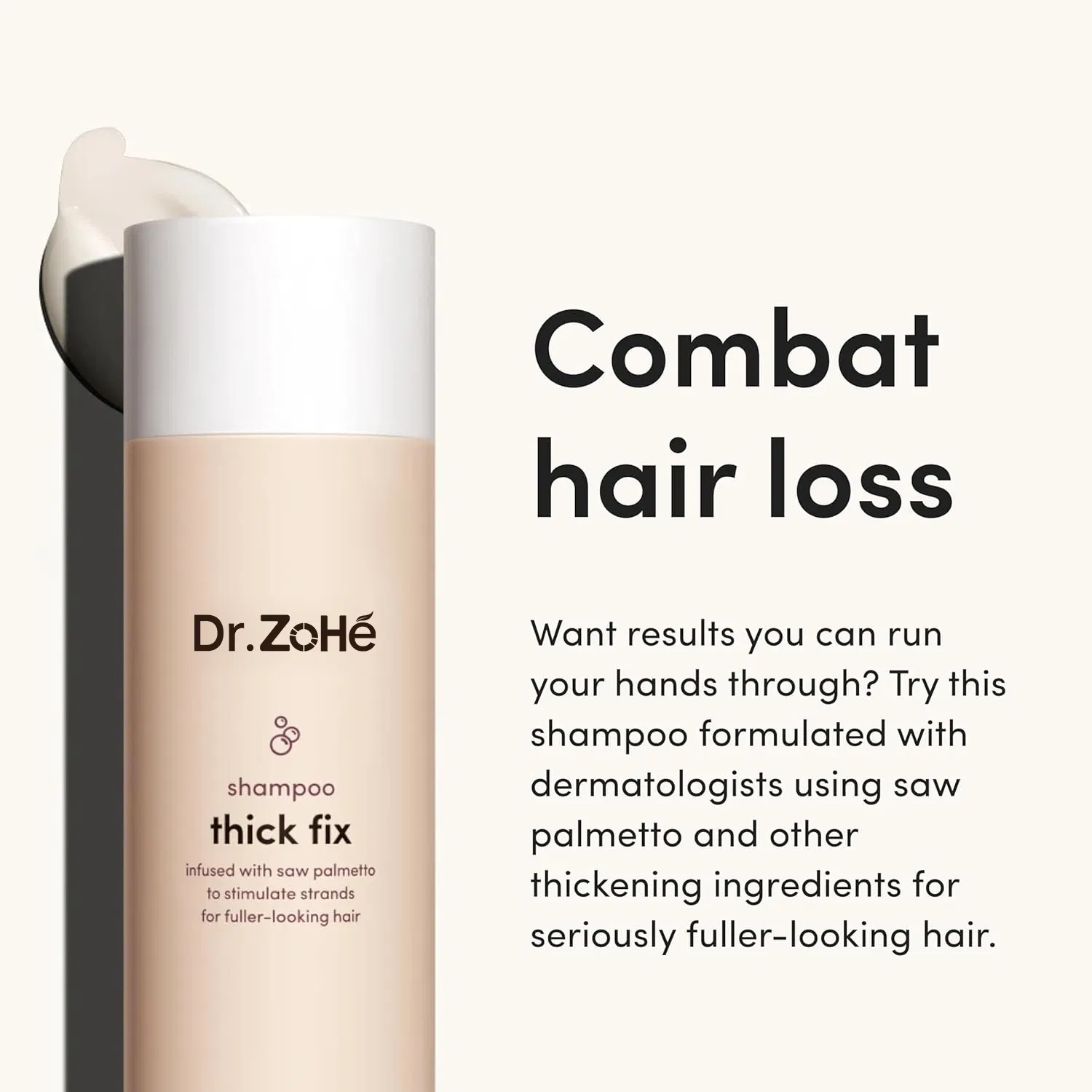 OEM/ODM Vegan Silicone & Sulfate-Free Strengthening Thick Fix Saw Palmetto Infused Shampoo