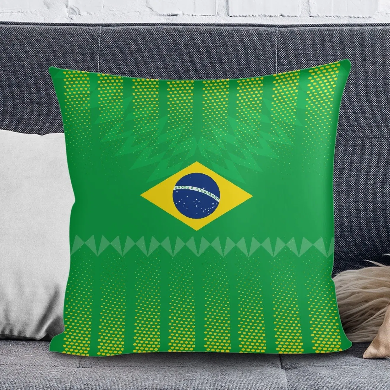 Wholesale Brazilian Team Polka DOT Pilowcase 2026 World and Cup Souvenirs Customizable Logo Pilowcase