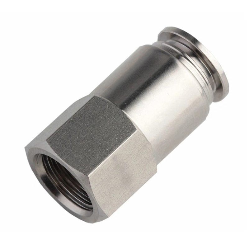 SSPCF10-02 BSPT1/4 Tube Adapters Inside Thread Rotatable Inox 316 Swivel Joint Pneumatic Hose Fittings