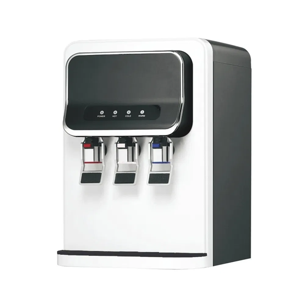 3 Taps Cold Hot Desktop Drinking Water Cooler Dispenser with Electric Compressor Cooling