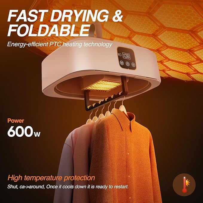 High Quality Foldable Portable Clothes Dryer Travel Small/Compact Drying Machine for Apartment Travel