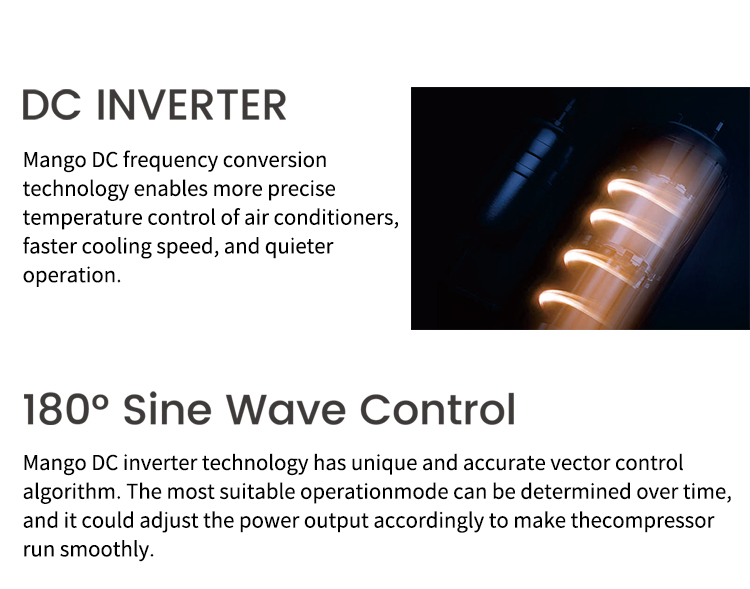 Inverter Split Air Conditioner Cooling and Heating R410A WiFi Control