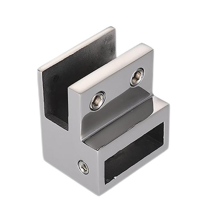 OEM Frameless Glass Door Factory Outlet Glass Hardware Polished Finish Glass Connector SUS304 Stainless Steel Tube Connector Glass Bracket Clip