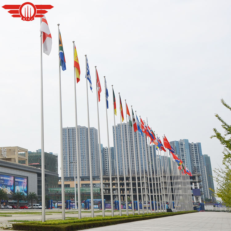 Best Flag Pole for High Winds Automatic Flag Raising and Lowering Flagpole Suppliers Heavy Duty Flag Pole