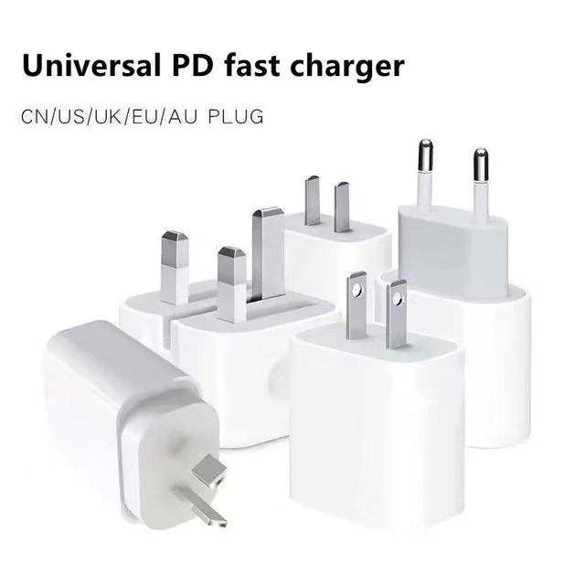 Us USB Type C Pd 20W 18W Quick Charger Kit Wall Charger for Apple