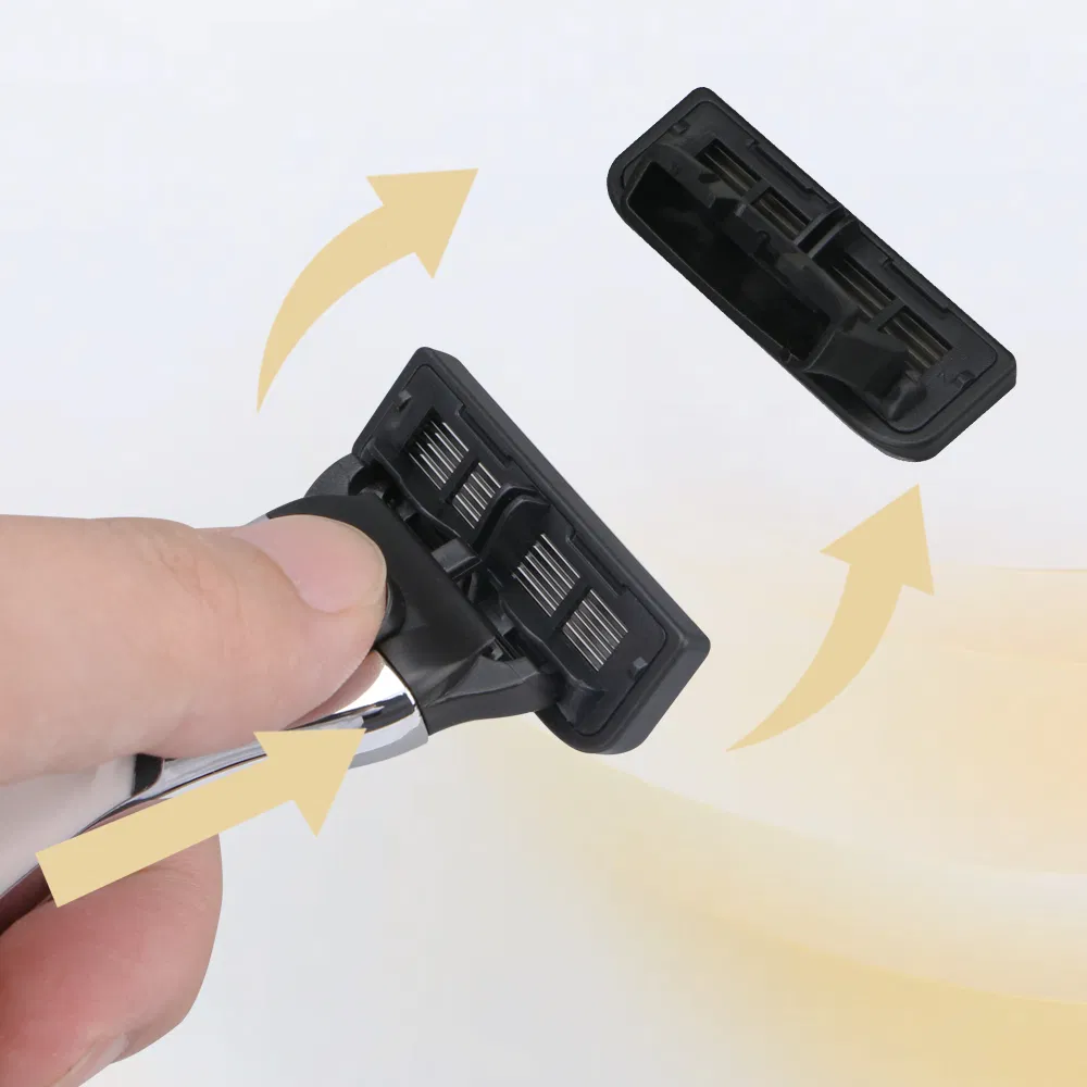 Five Blade Metal Handle Cartridge Razor Private Label Box Package