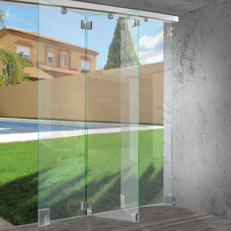 Indoor Sliding Door Accessories Square Lock Glass Door Patch Lock