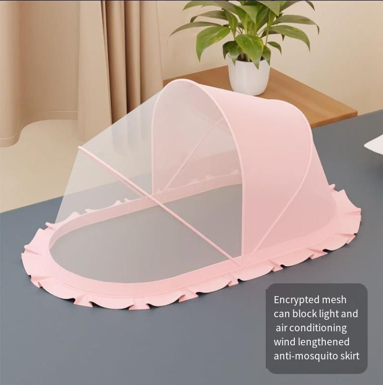 2023 New Design Portable Folding Summer Travel Bed Cots Crib Baby Mosquito Net Tent
