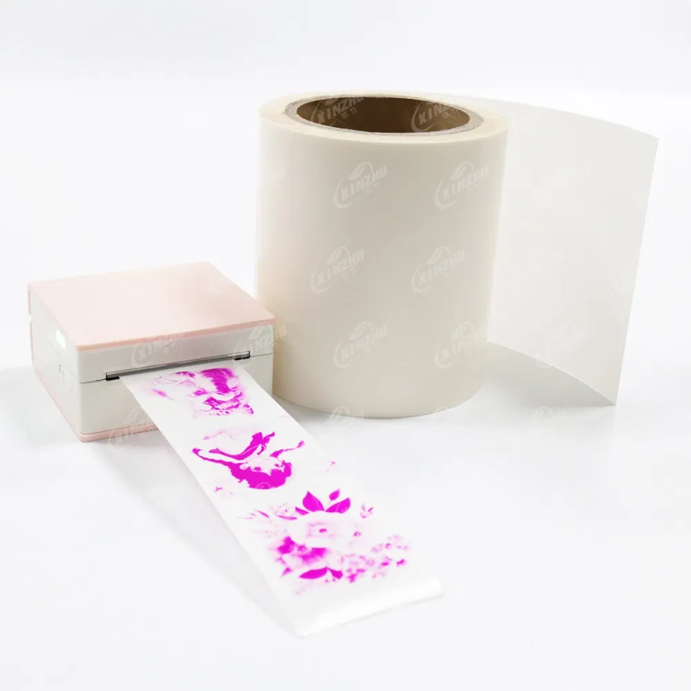 Factory Customized Pink Transparent Sticker Thermal PP Self-Adhesive Label Material