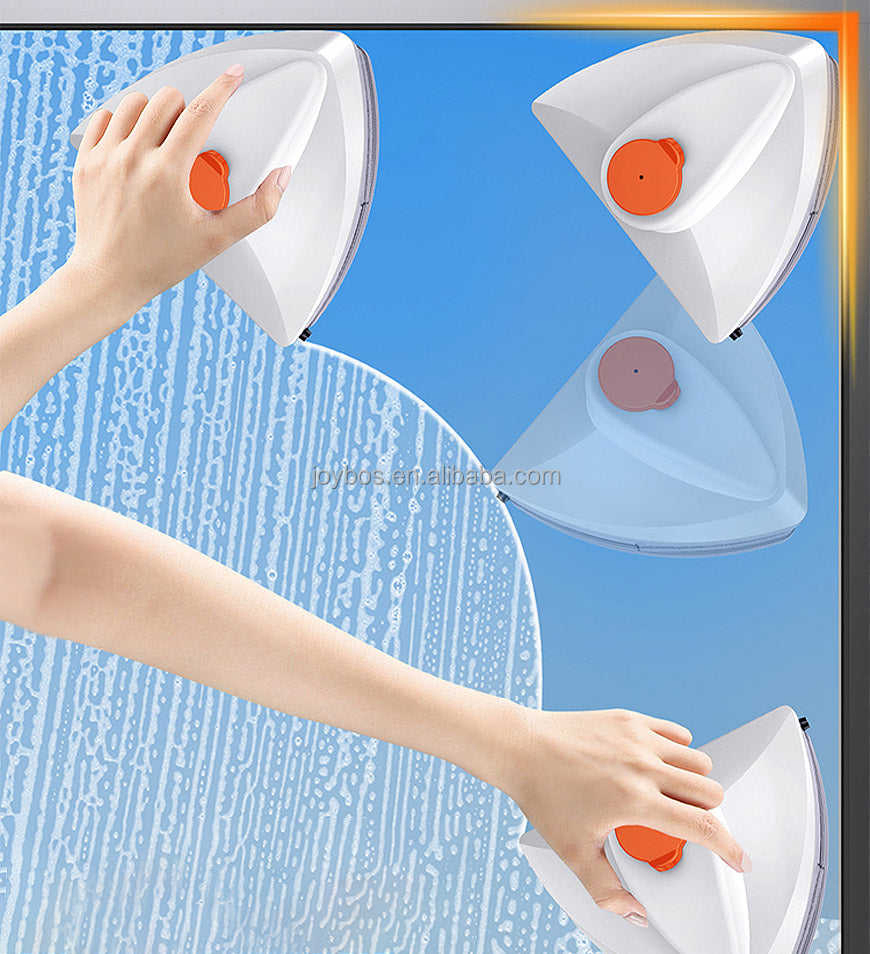 Magnetic Automatic Water Discharge Double-Layer Wiper Household Special Window Cleaner