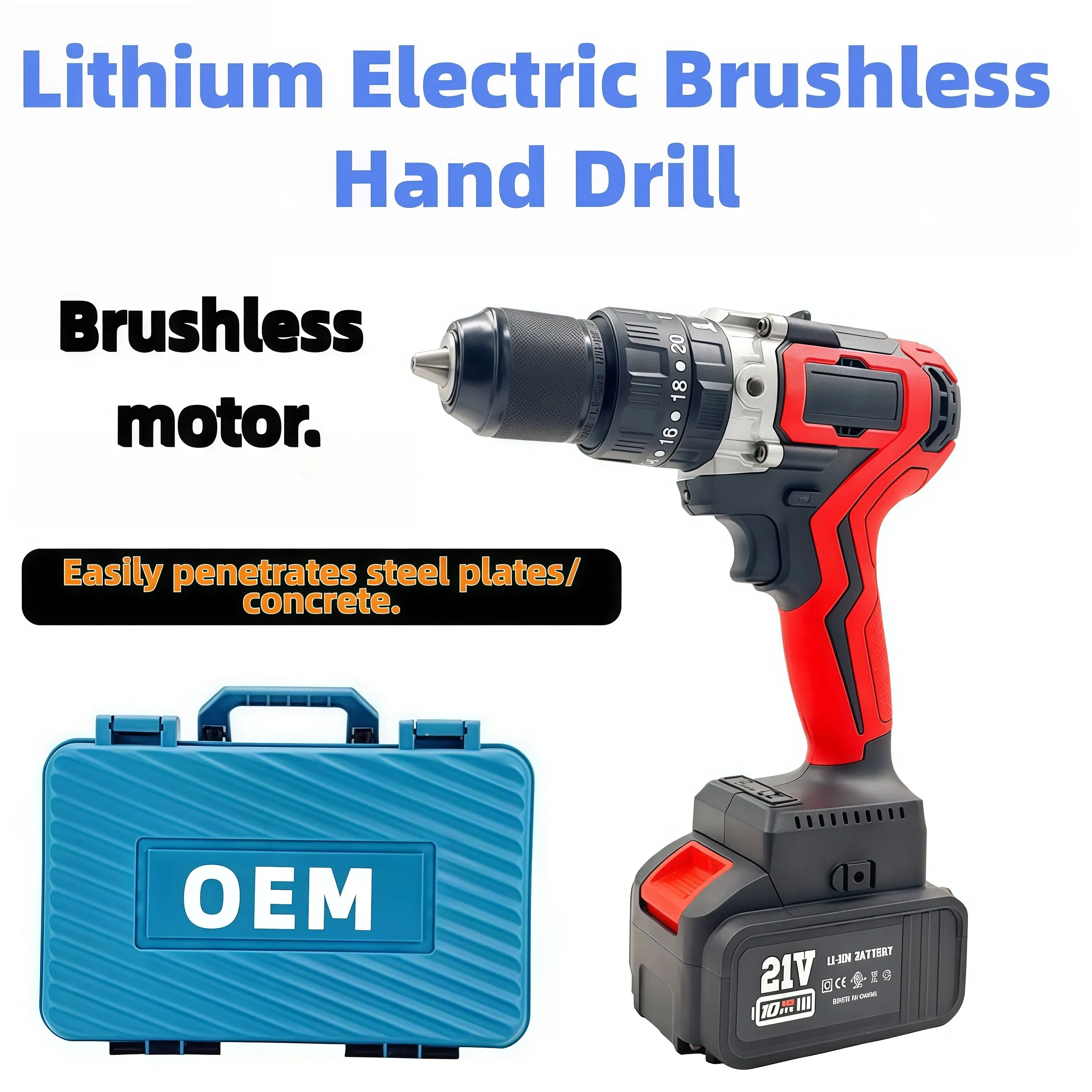 Беспроводной ударный шуруповерт LANGE 21В с бесщеточным двигателем