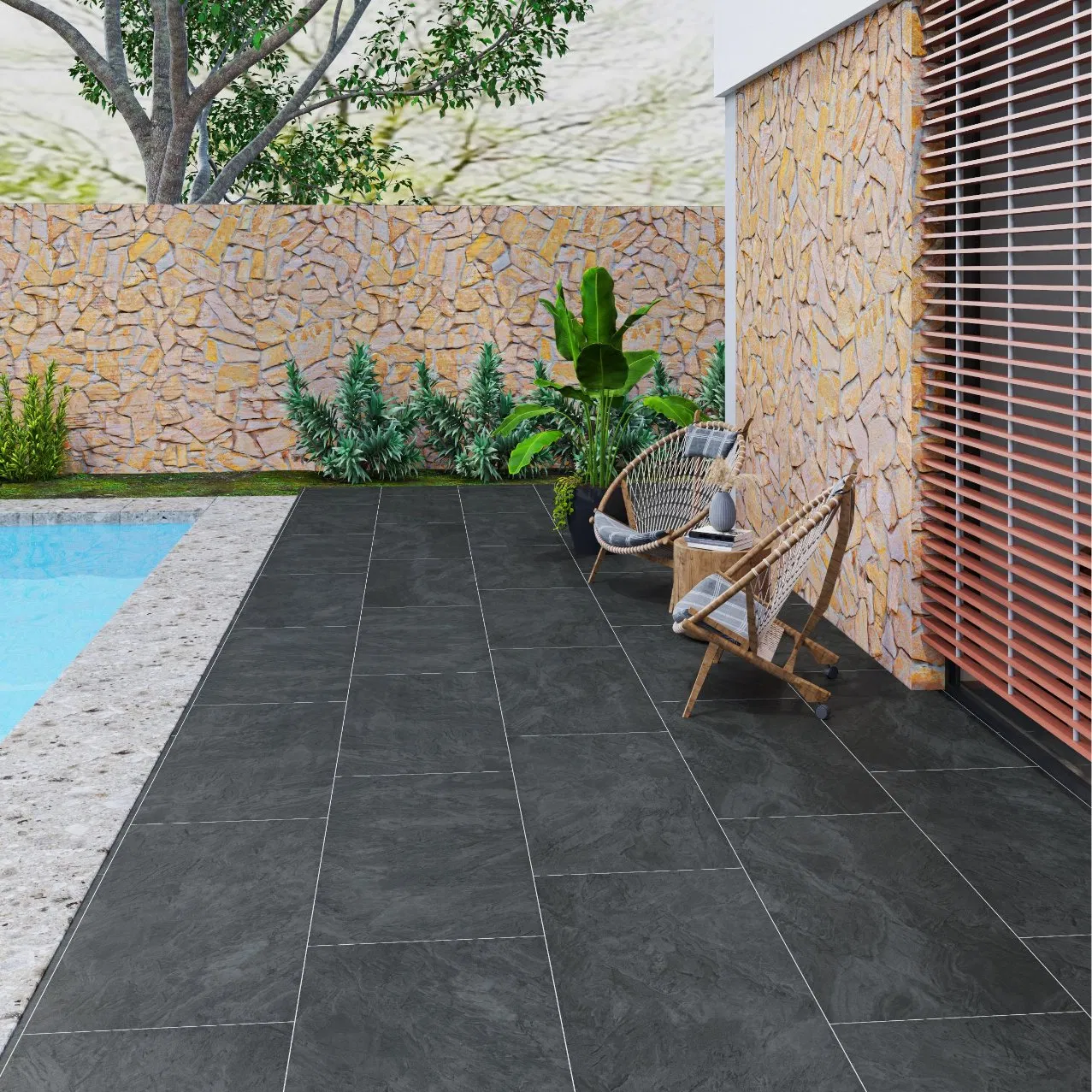 Керамогранитная плитка для пола 600x1200 мм, матовая