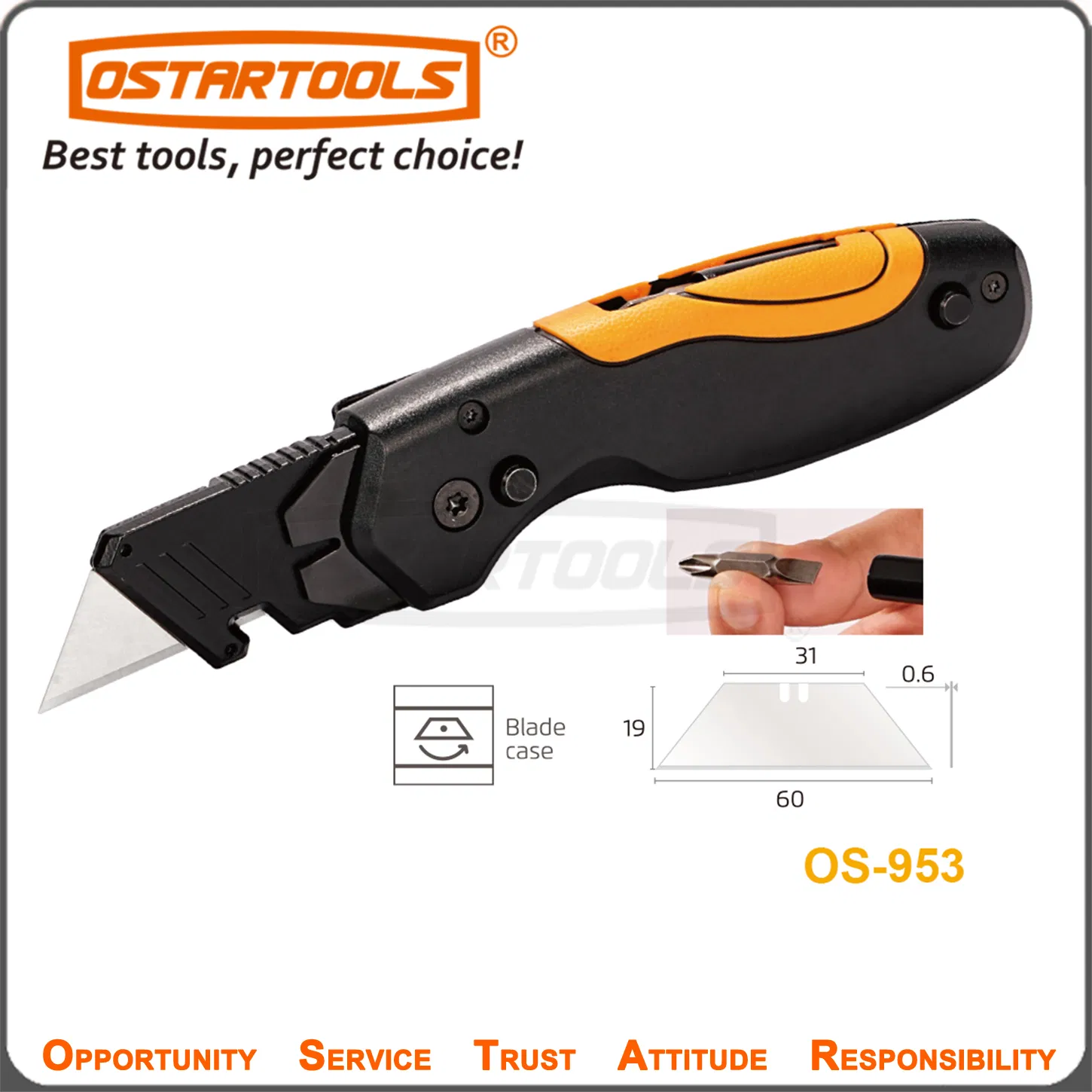 Multi-Function Folding Lock Back Utility Knife with High Quality