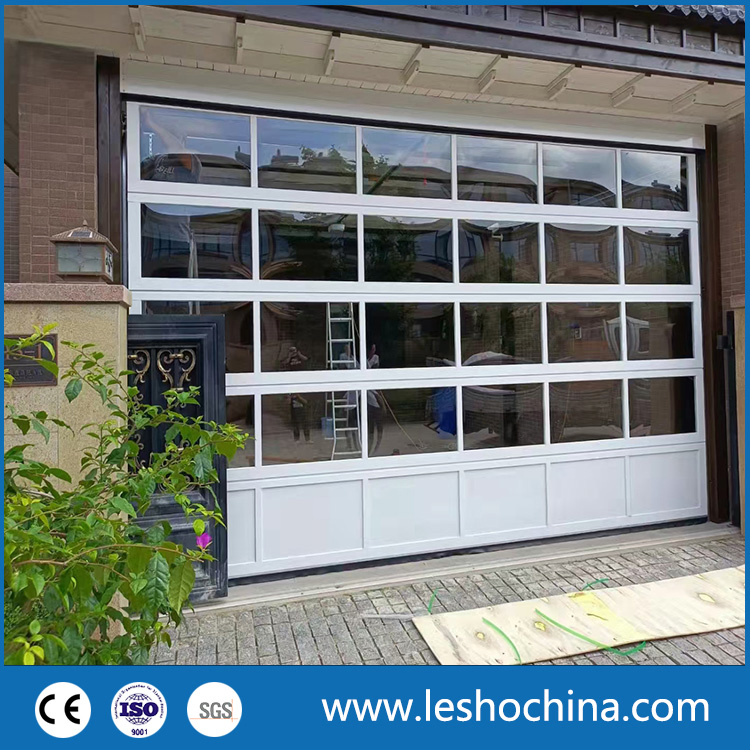 5%off Custom Modern Wholesale Lift Smart Electric Insulated Sectional Panel Glass Frameless Automatic Aluminum Garage Door