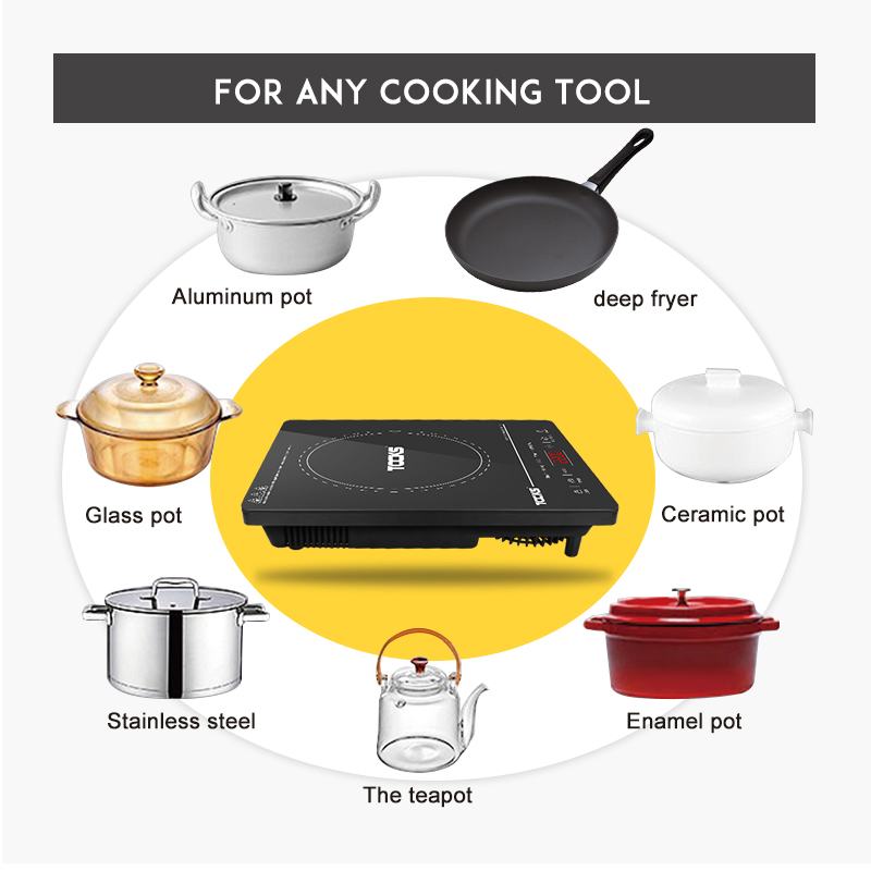 Induction stove infrared radiant cooktop kitchen appliance with microcrystalline panel CA-001