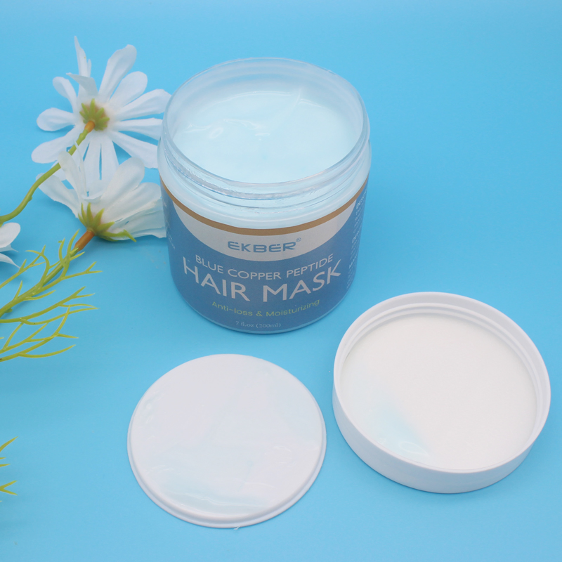Hot Sale Ekber 200ml Biotin Extract Steel Hair Treatment for Treatment Dry or Damaged Hair Blue Copper Peptide Hair Mask