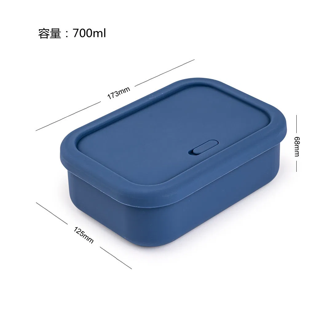 The New Silicone Lunch Box Microwave Heating Compartment Box