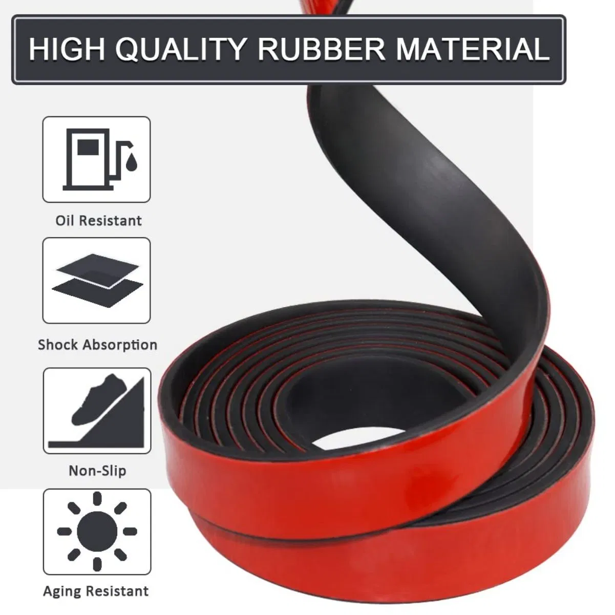 Durable Solid Silicone Square Strips for Various Home Improvement Projects