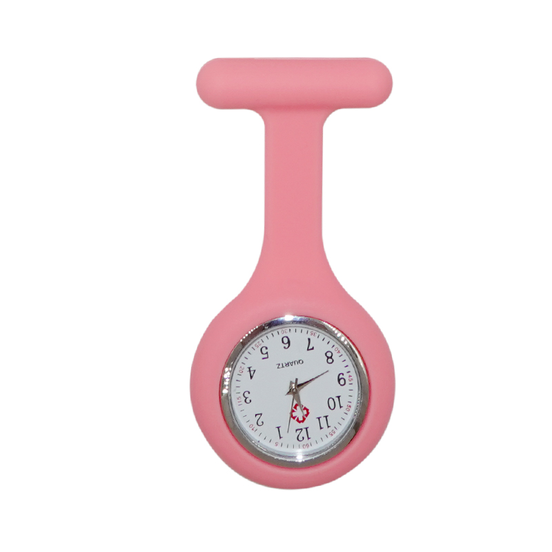 Pink Color Waterproof CE Certified Silicone Nurse Watch with Different Colors