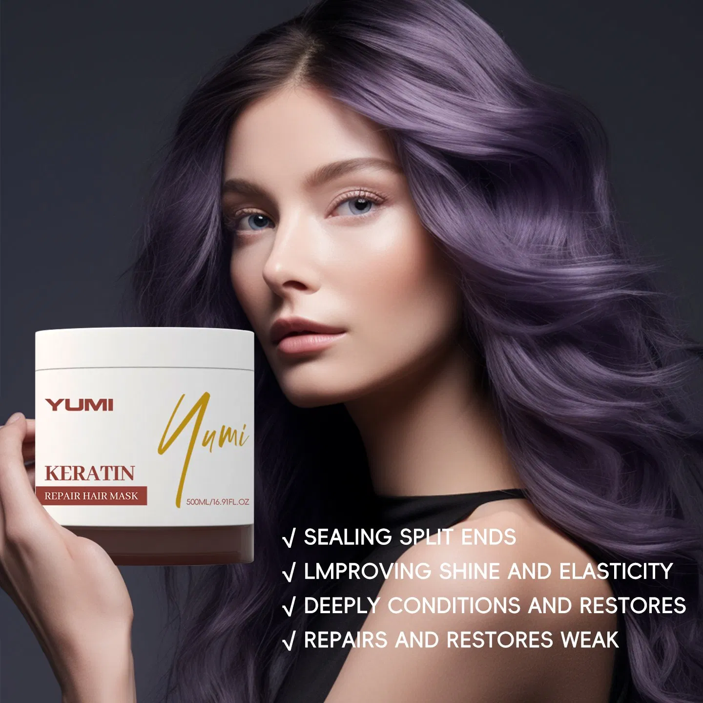 Youthful Repair Dry Hair Treatment Shiny Smooth Keratin Moisturizing Hair Mask