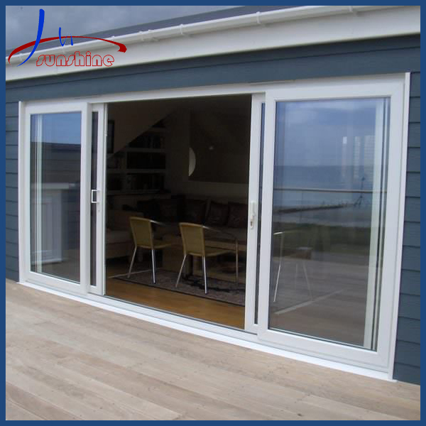 Customized UPVC Sliding Double Glazed Doors with 4 Panels Design