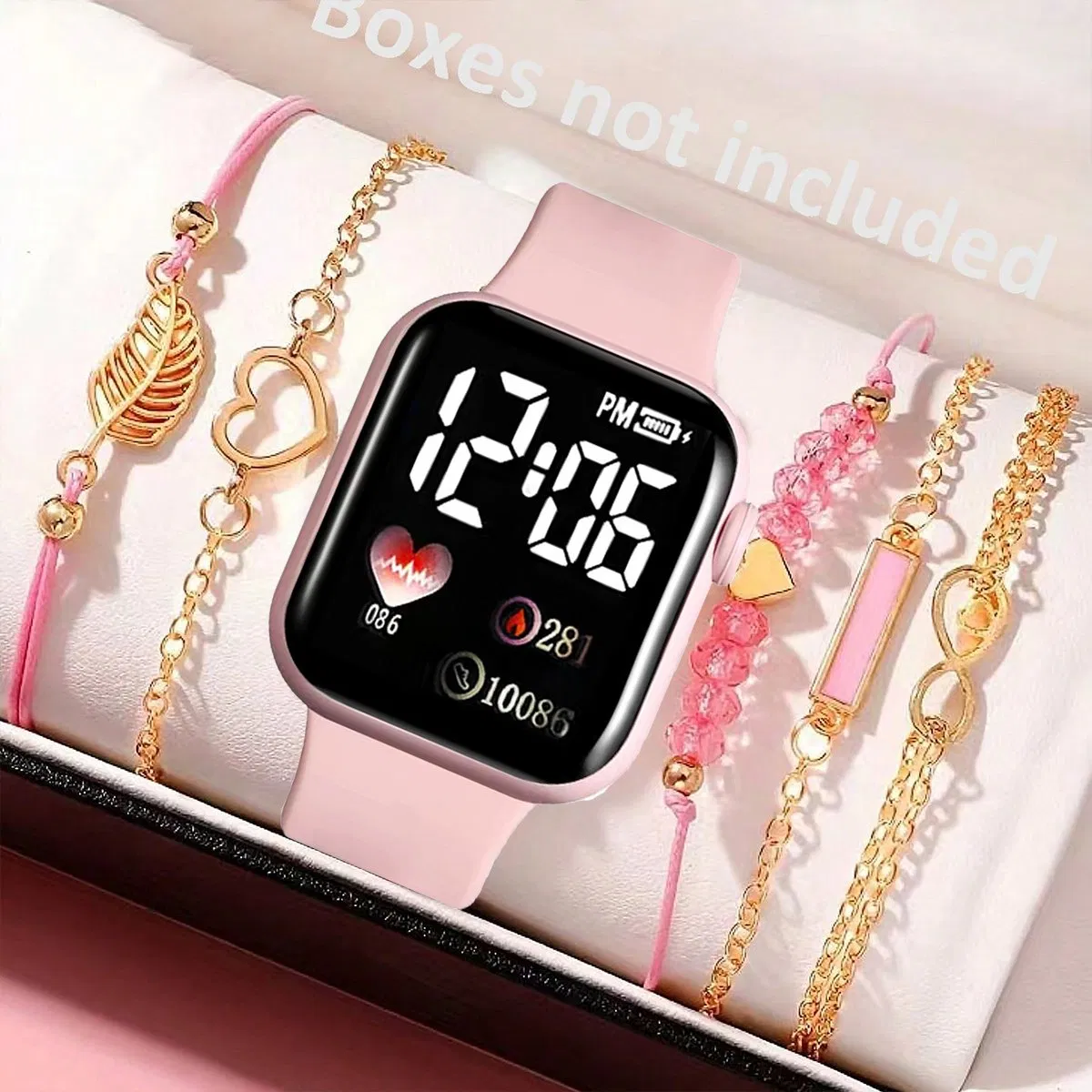 Cute Cartoon Gift Watch Watch Set Pink Bracelet