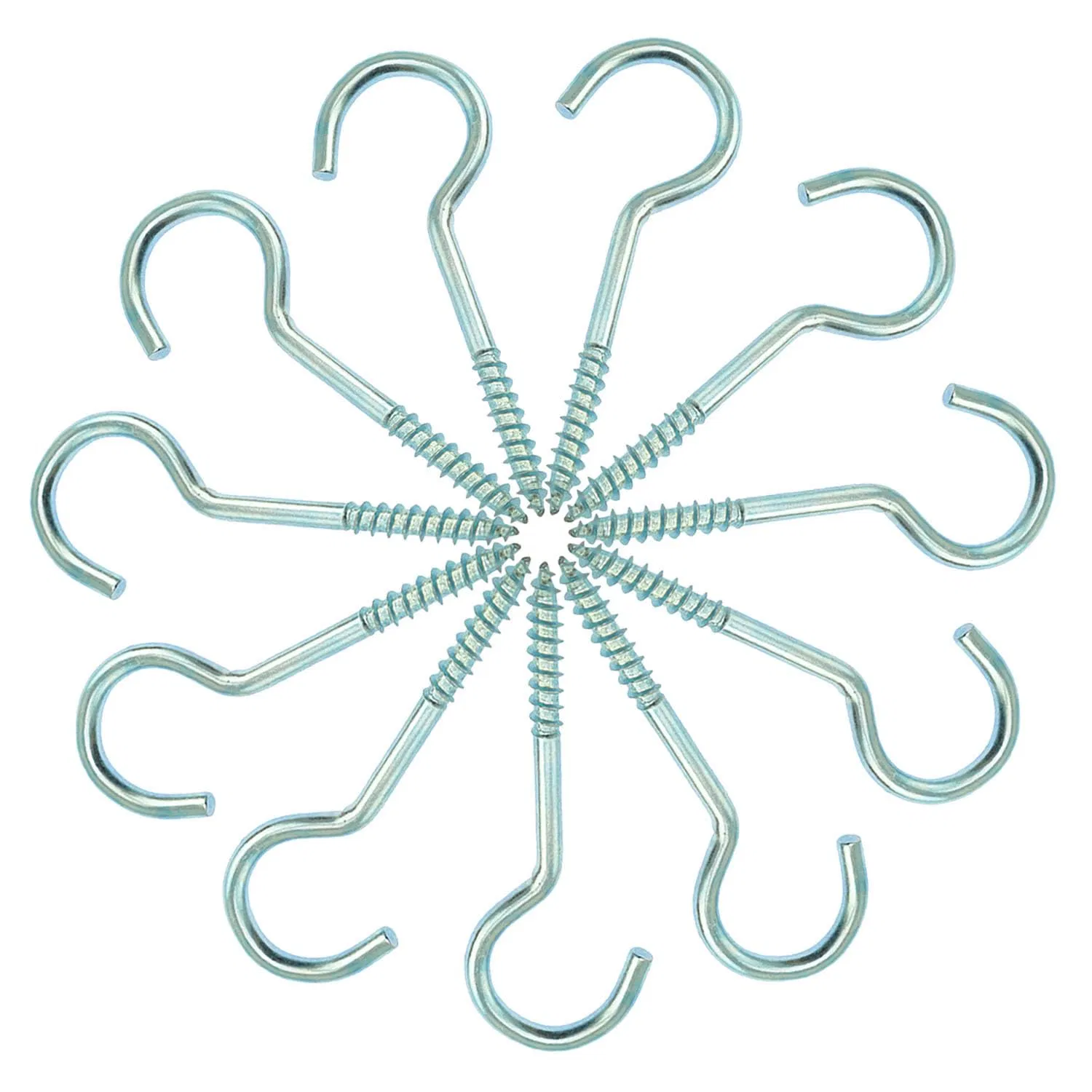 Hautine Screw Hooks, Brass Plated Chromed Plated or Stainless Steel