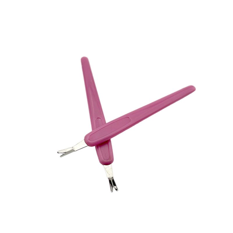 OEM Professional Shovel Head Cuticle Remover Stainless Steel Pointed Eyebrow Tweezer