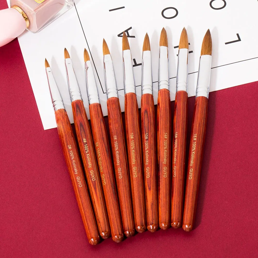 Guyo Mahogany #2 Kolinsky Acrylic Nail Art Brush