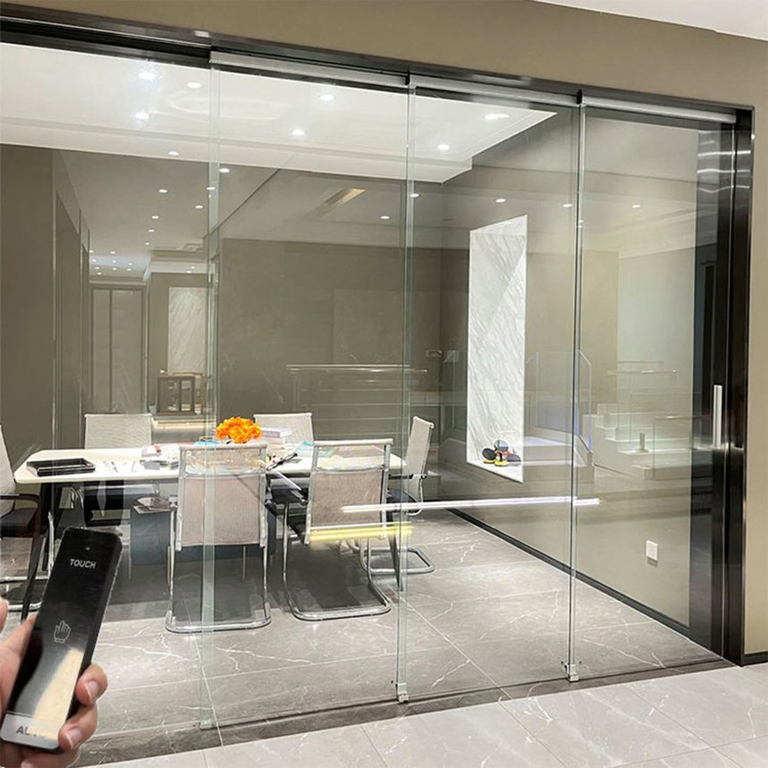 Раздвижная стеклянная дверь стальная WEIYA для коммерции и жилья