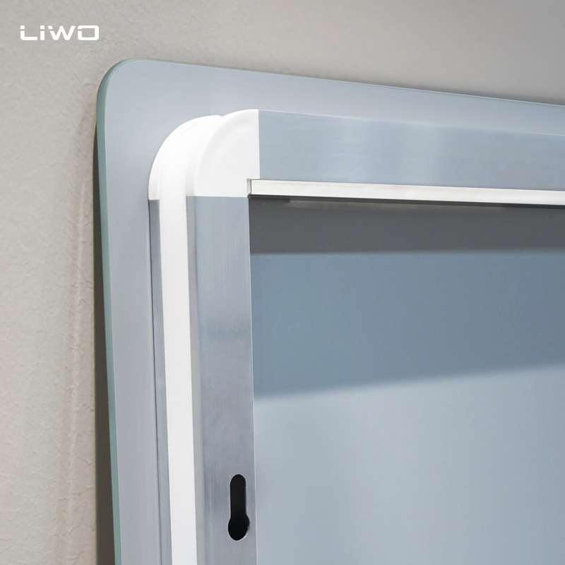 Home Decor Furniture Bathroom LED Mirror Wall Rectangle Frameless Modern Intelligent Front and Backlit Makeup Smart Mirror with Anti Fog Bluetooth Adjustable