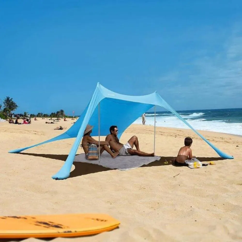 Pool Shade Sail Lightweight Tarp Canopy Tents with Sand Shovel Bl19268