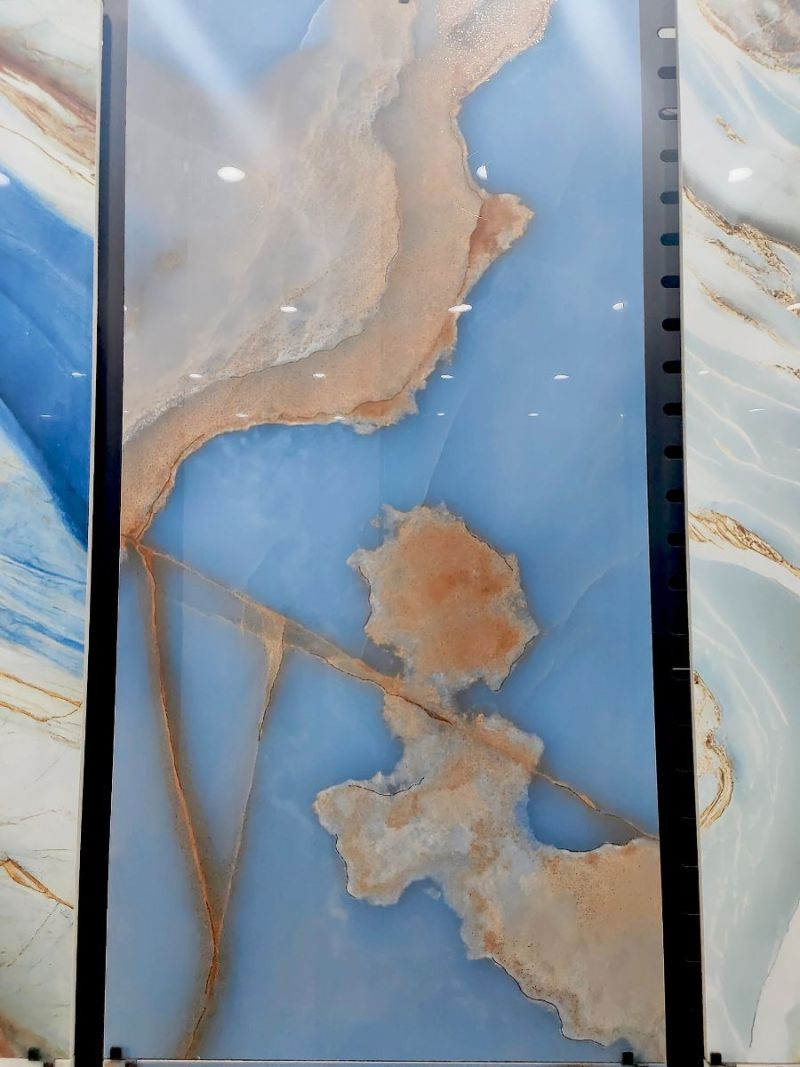 Golden Decorative Porcelain Glazed Marble Tile for Villa Floor and Wall