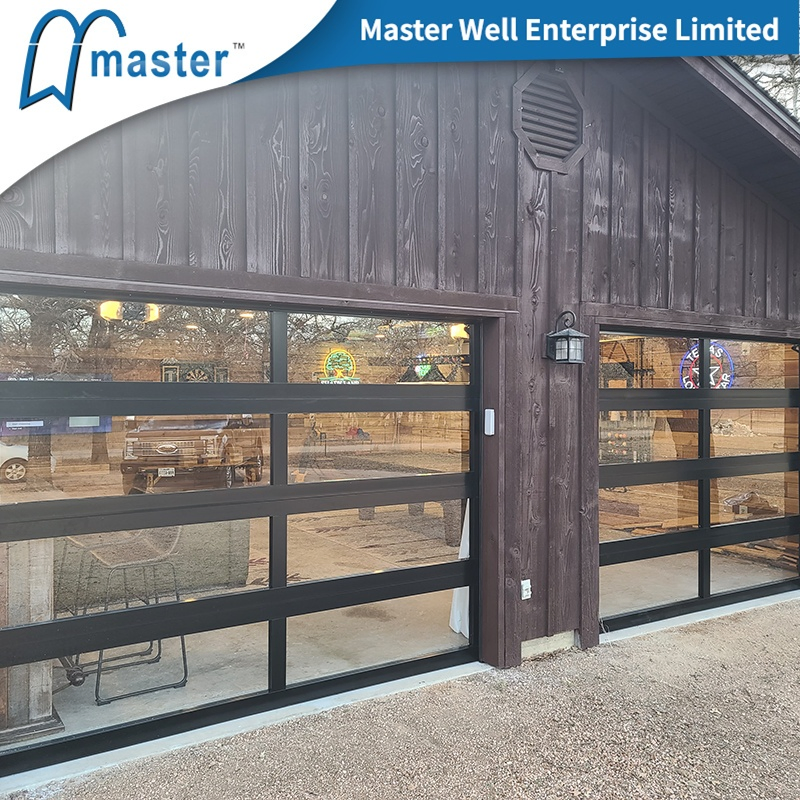 Автоматическая стеклянная гаражная дверь Master Well
