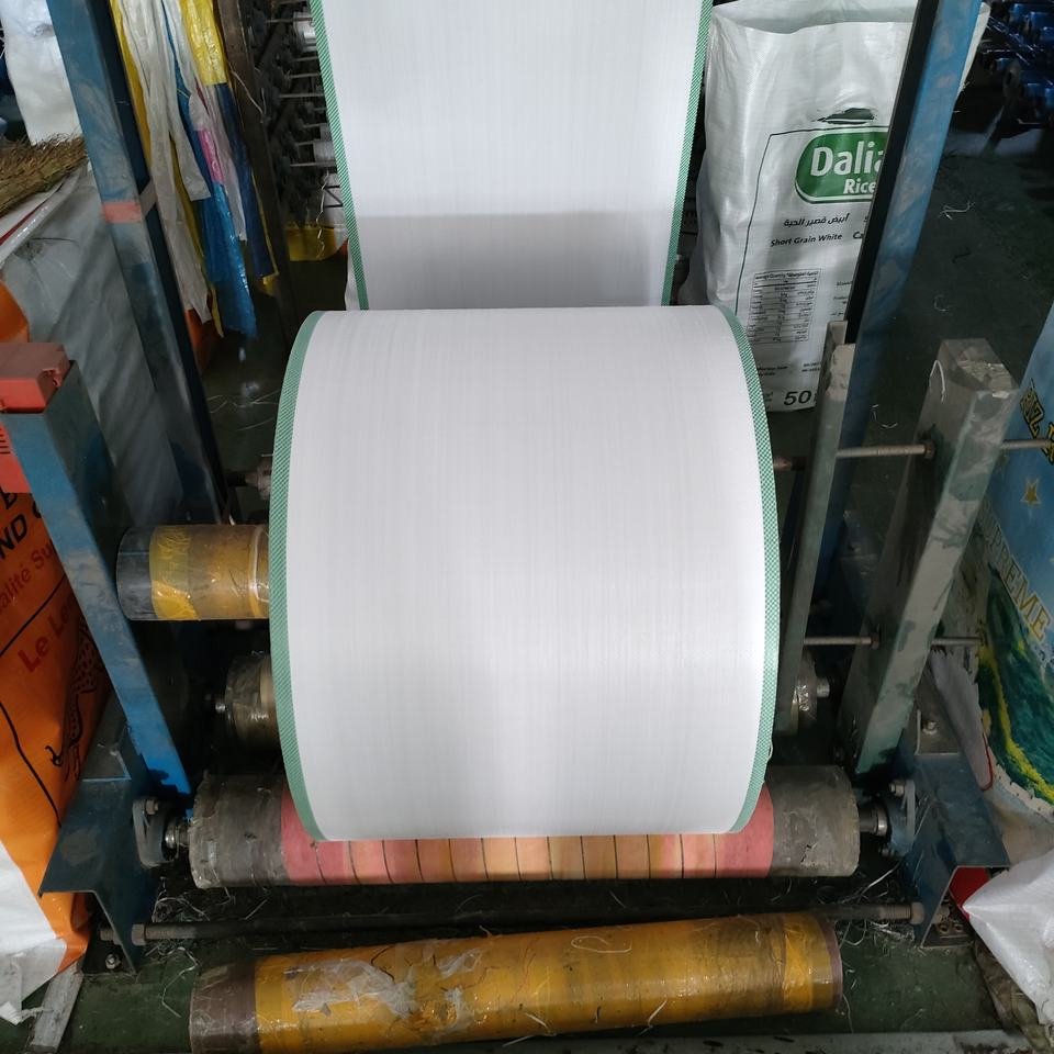 White Woven Bag Roll PP Woven Tubular Fabric for Making Rice Fertilizer Packing Bag